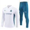 Sudadera De Entrenamiento Olympique de Marseille Cremallera De Cuarto 2024-25 Blanca - Hombre